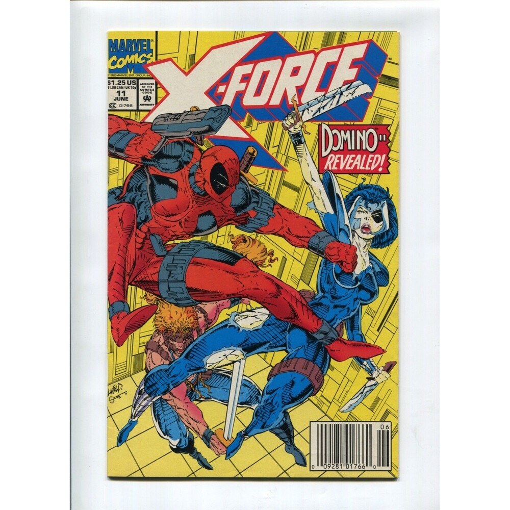 X-Force # 11 Newsstand Marvel  1992  Key Issue 1st Domino 3rd Deadpool